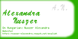 alexandra nuszer business card